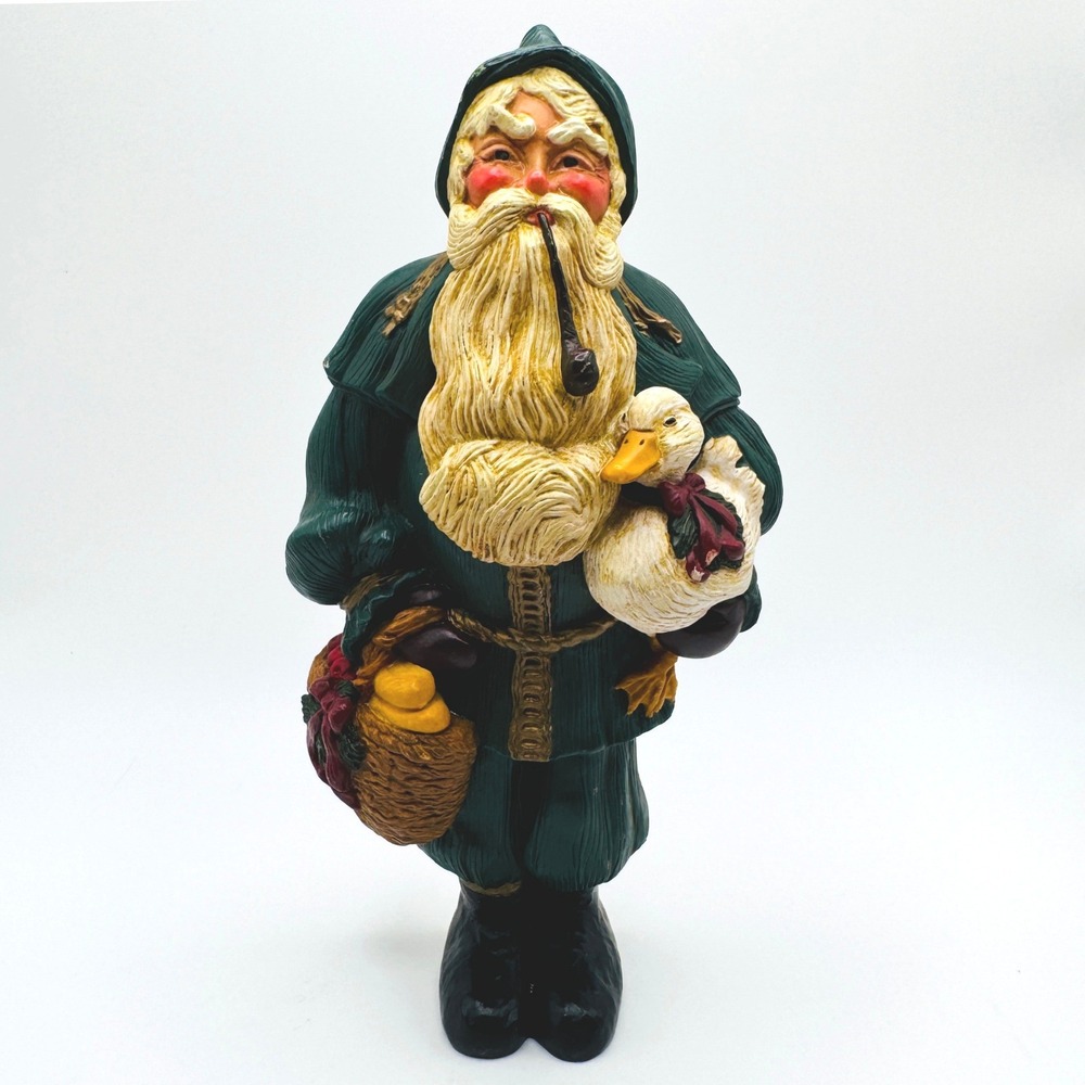 Vintage 1996 Lenox Country Santas Christmas Goose Linda Horn Santa Wall Hanging